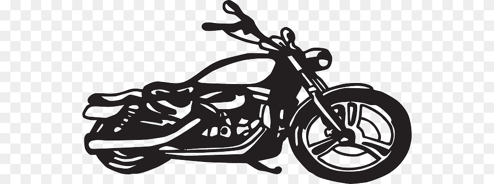 Harley Davidson Rider Clipart, Stencil, Vehicle, Transportation, Motorcycle Free Png Download