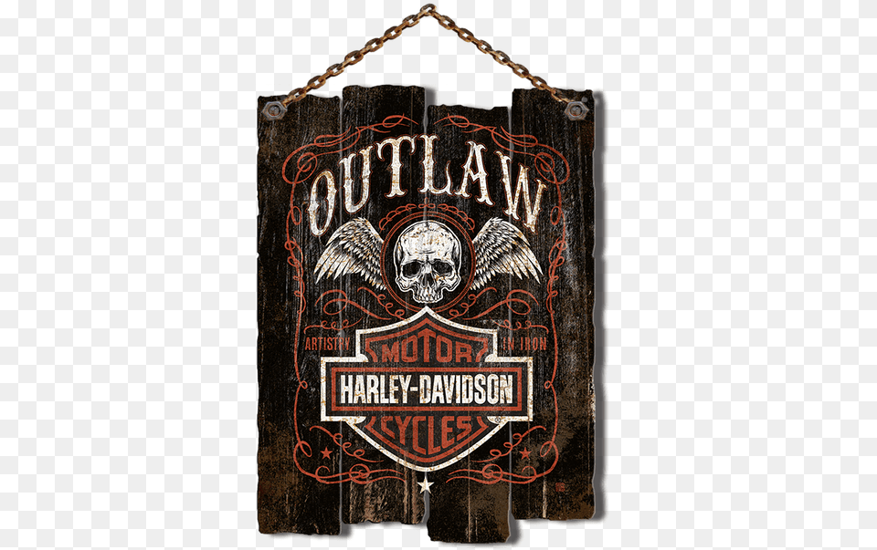 Harley Davidson Wood Signs, Logo, Animal, Bird, Emblem Free Png