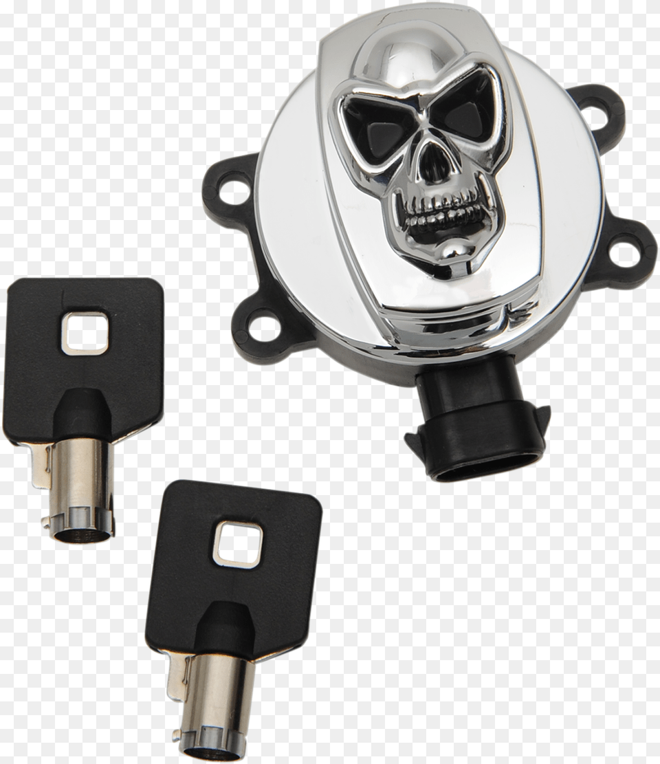 Harley Ignition Switch Cover Skull, Wristwatch, Electrical Device, Microphone, Smoke Pipe Free Png Download