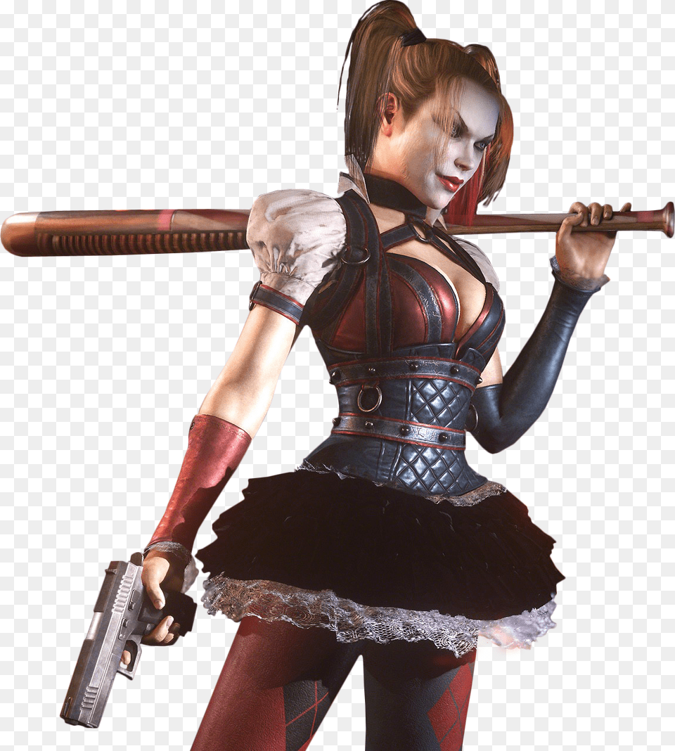 Harley Quinn, Clothing, Costume, Person, Weapon Free Transparent Png