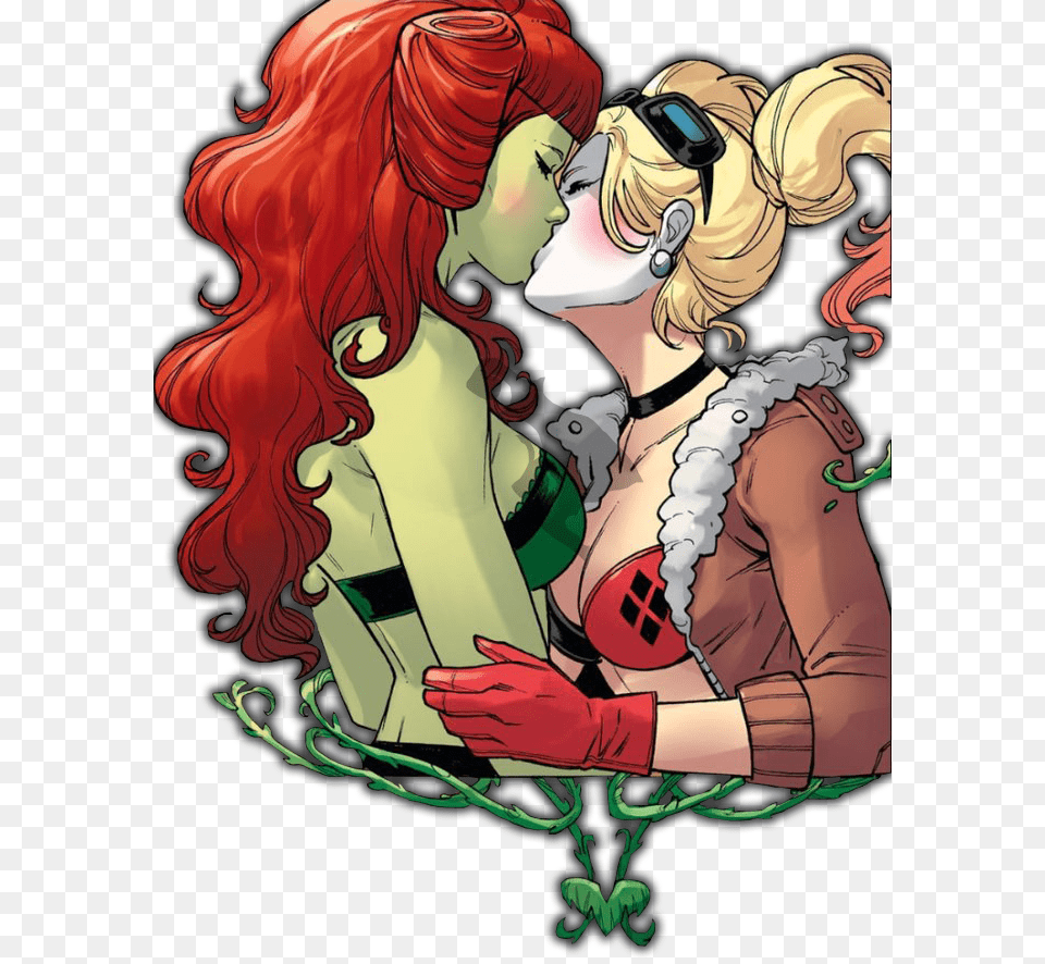 Harley Quinn And Poison Ivy Transparent, Book, Comics, Publication, Art Png Image