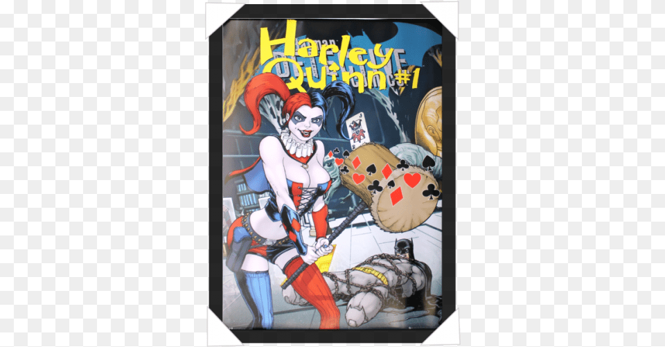 Harley Quinn Animated Poster, Book, Comics, Publication, Person Png