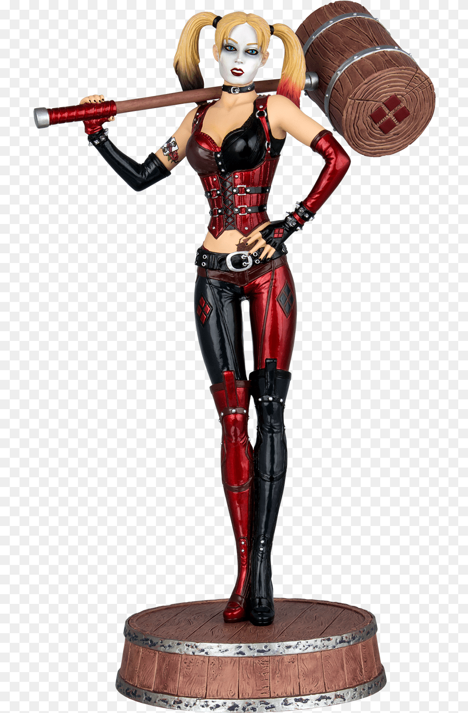 Harley Quinn Arkham Knight Harley Quinn With Hammer, Adult, Person, Figurine, Female Free Transparent Png