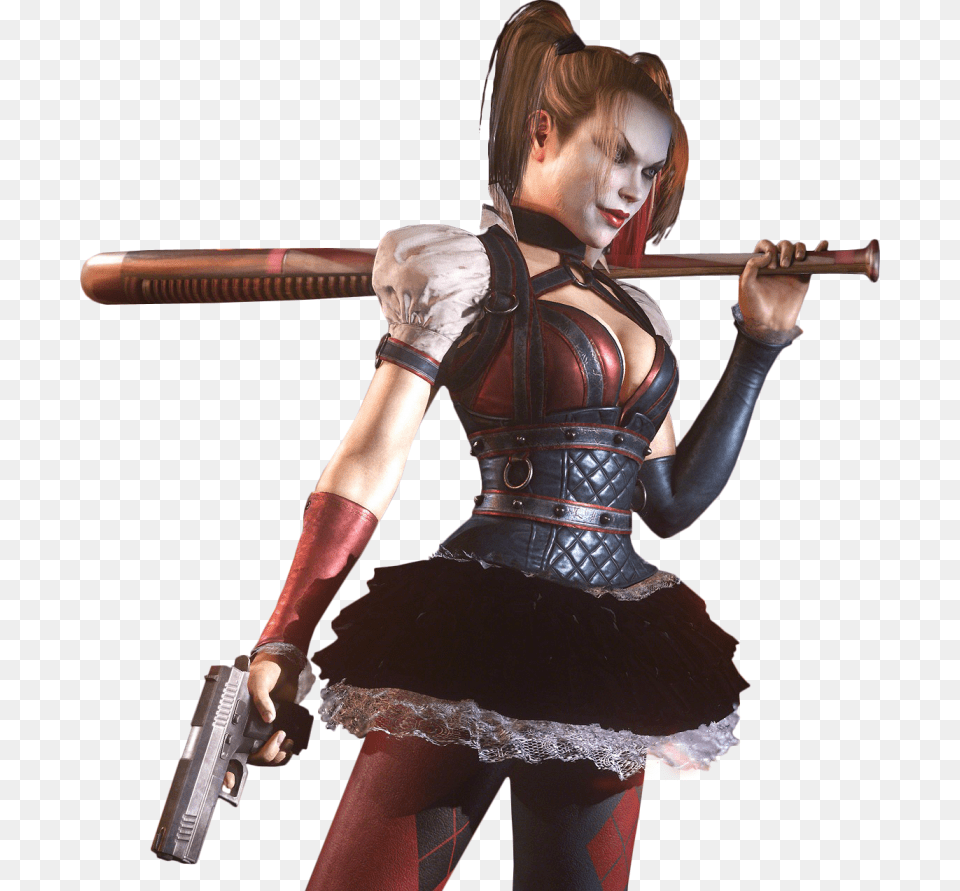 Harley Quinn Arkham Knight Image, Clothing, Costume, Weapon, Firearm Free Png Download