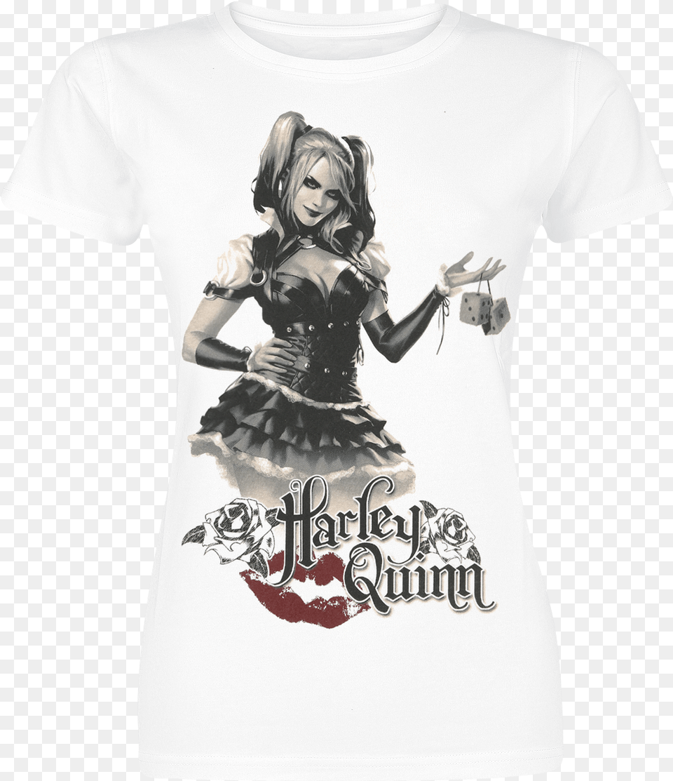Harley Quinn Batman Arkham Knight Girls Harley Quinn Video Game, Clothing, T-shirt, Adult, Female Png