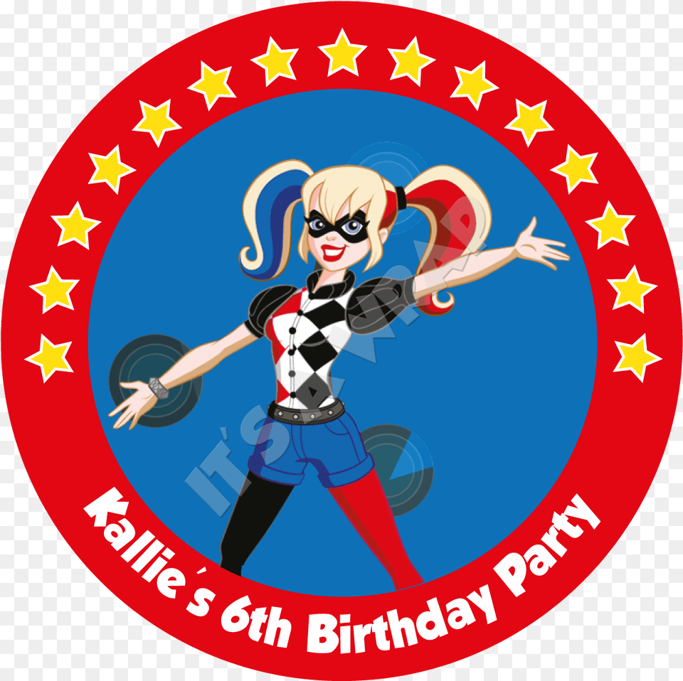 Harley Quinn Cartoon Harley Quinn Party Box Stickers Paramount Plus Logo, Person, Book, Comics, Publication Free Png