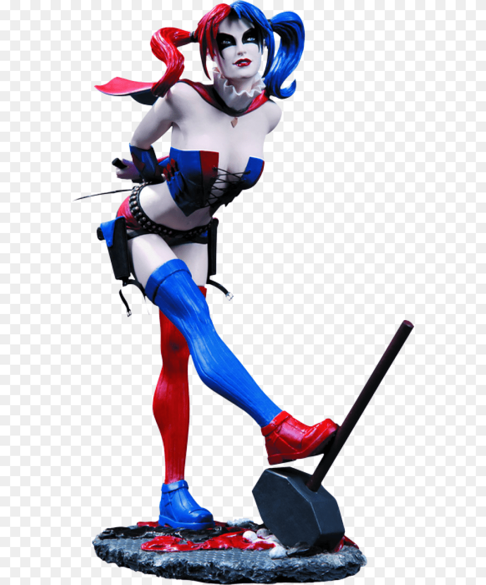 Harley Quinn Dc Cover Girls Statue Harley Quinn Covergirls Statue, Person, Clothing, Costume, Adult Free Transparent Png