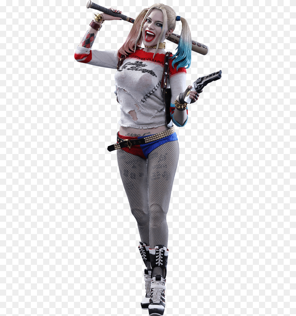Harley Quinn Figur, Clothing, Costume, Person, Footwear Free Transparent Png
