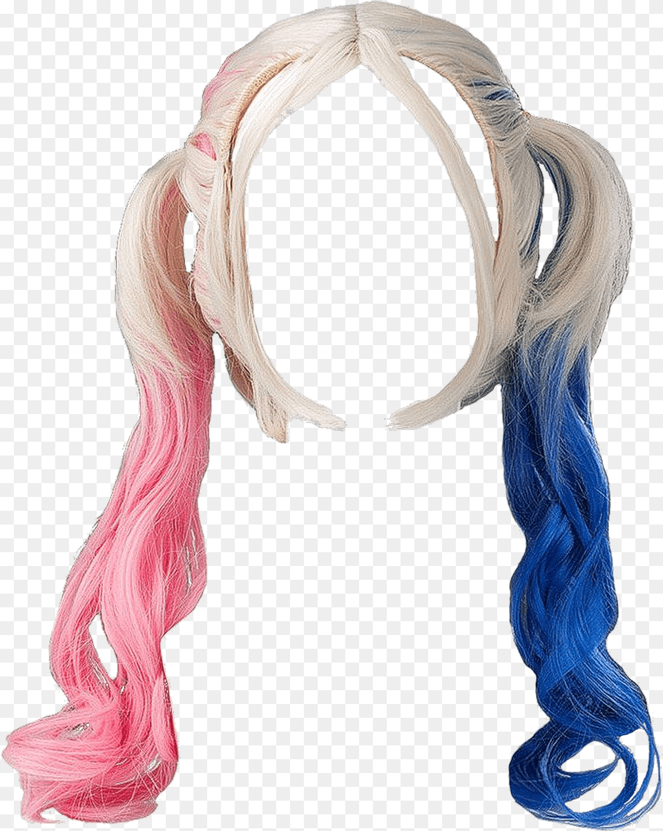 Harley Quinn Hair Suicide Squad Harley Quinn Gradient Wig Pinkampblue, Person, Clothing, Coat Png