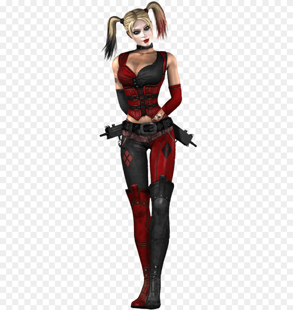 Harley Quinn Harley Quinn Red And Black Cosplay, Person, Clothing, Costume, Adult Png Image
