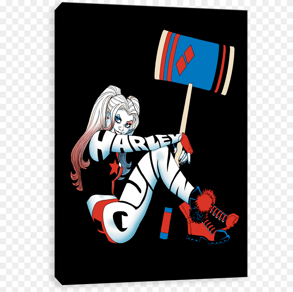 Harley Quinn Harley Quinn Vol 6 Black White And Red All Over, Adult, Book, Comics, Female Png Image