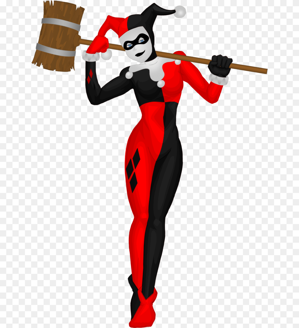 Harley Quinn Jester Hammer Animated Harley Quinn With Hammer, Adult, Female, Person, Woman Free Png Download