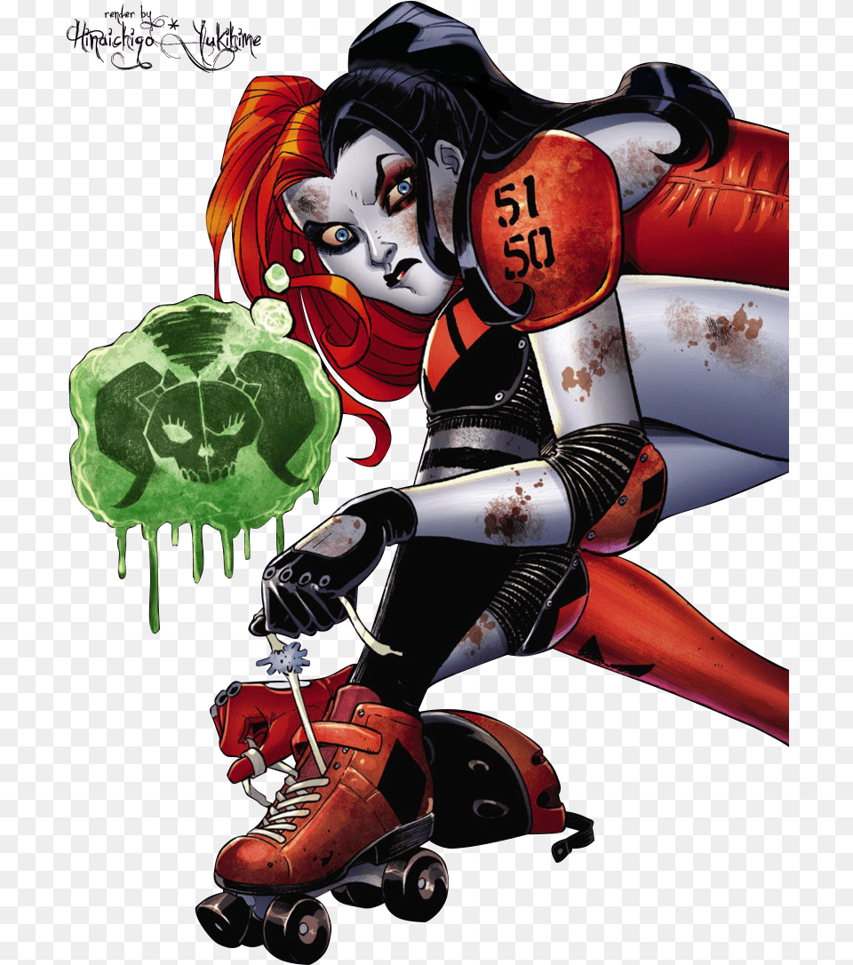 Harley Quinn On Roller Skate, Book, Publication, Comics, Person Free Transparent Png