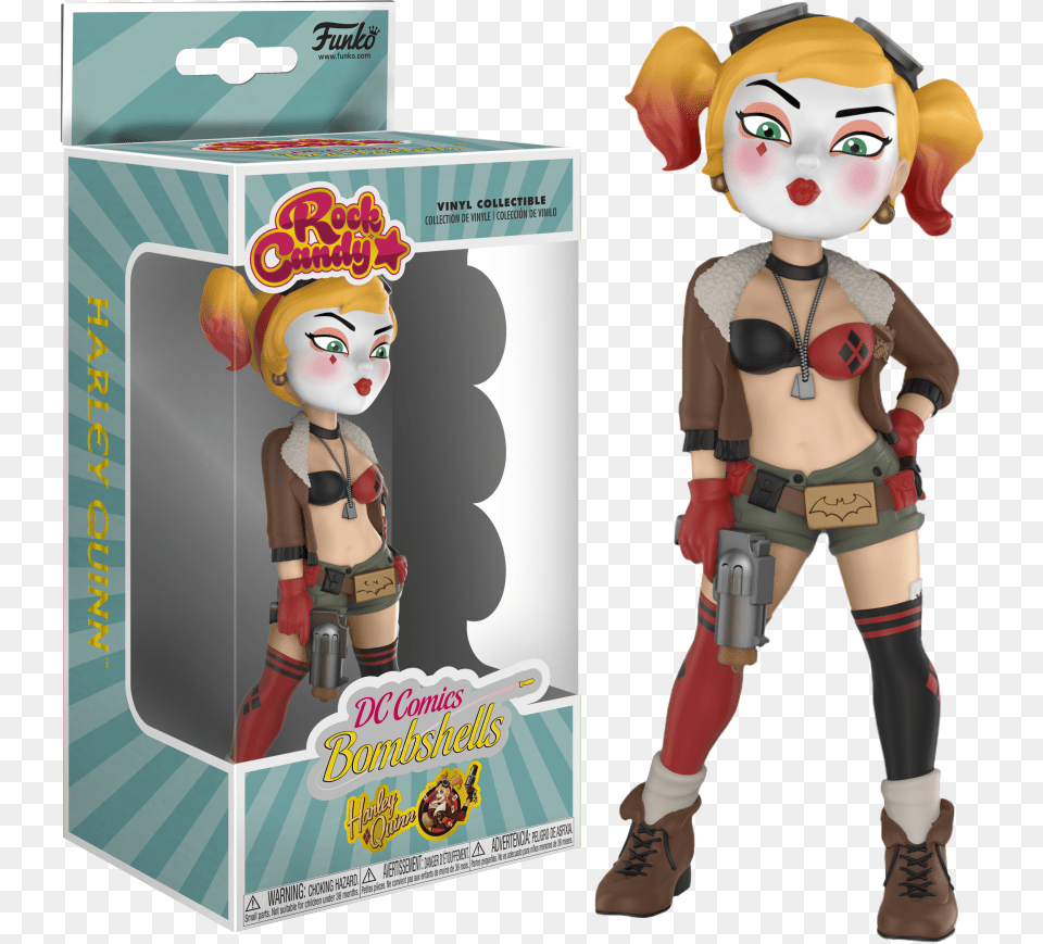 Harley Quinn Rock Candy 5 Vinyl Figure By Funko Rock Candy Funko Pop, Person, Face, Head, Clothing Free Png Download