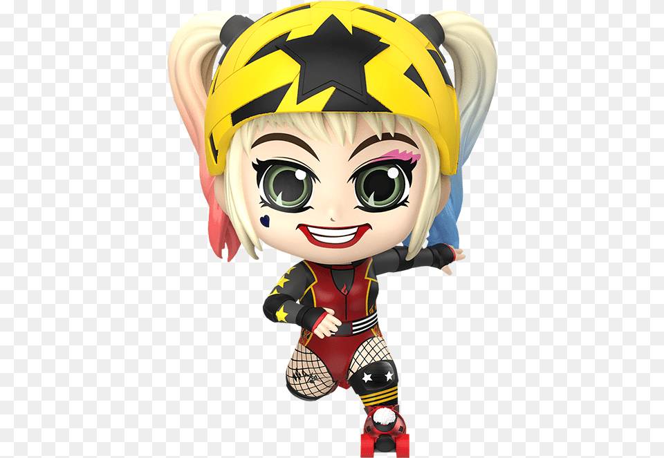 Harley Quinn Roller Derby Version Cosbaby By Hot Toys Harley Quinn Figurine Birds Of Prey, Book, Comics, Publication, Baby Free Transparent Png