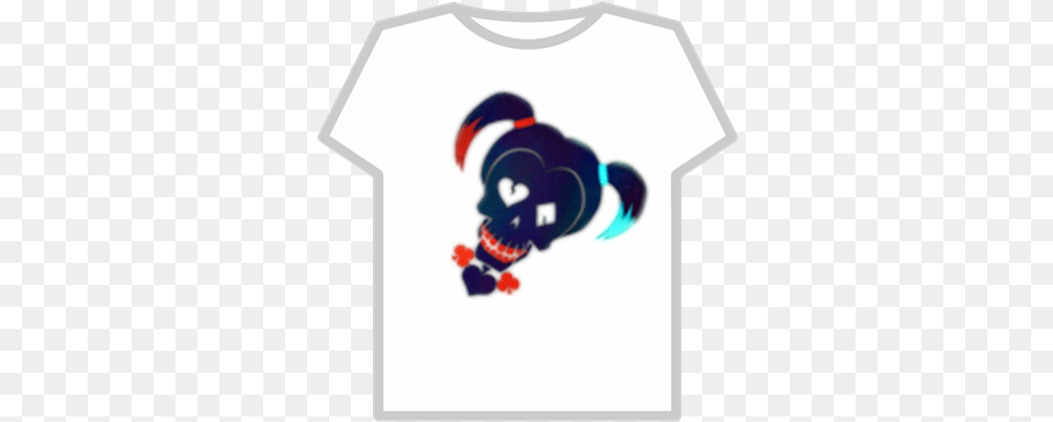 Harley Quinn Skull Suicide Squad Transparent Roblox Cartoon, Clothing, T-shirt Free Png Download