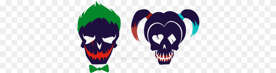 Harley Quinn Suicide Squad And Joker Suicide Squad Joker Logo, Face, Head, Person, Baby Png Image