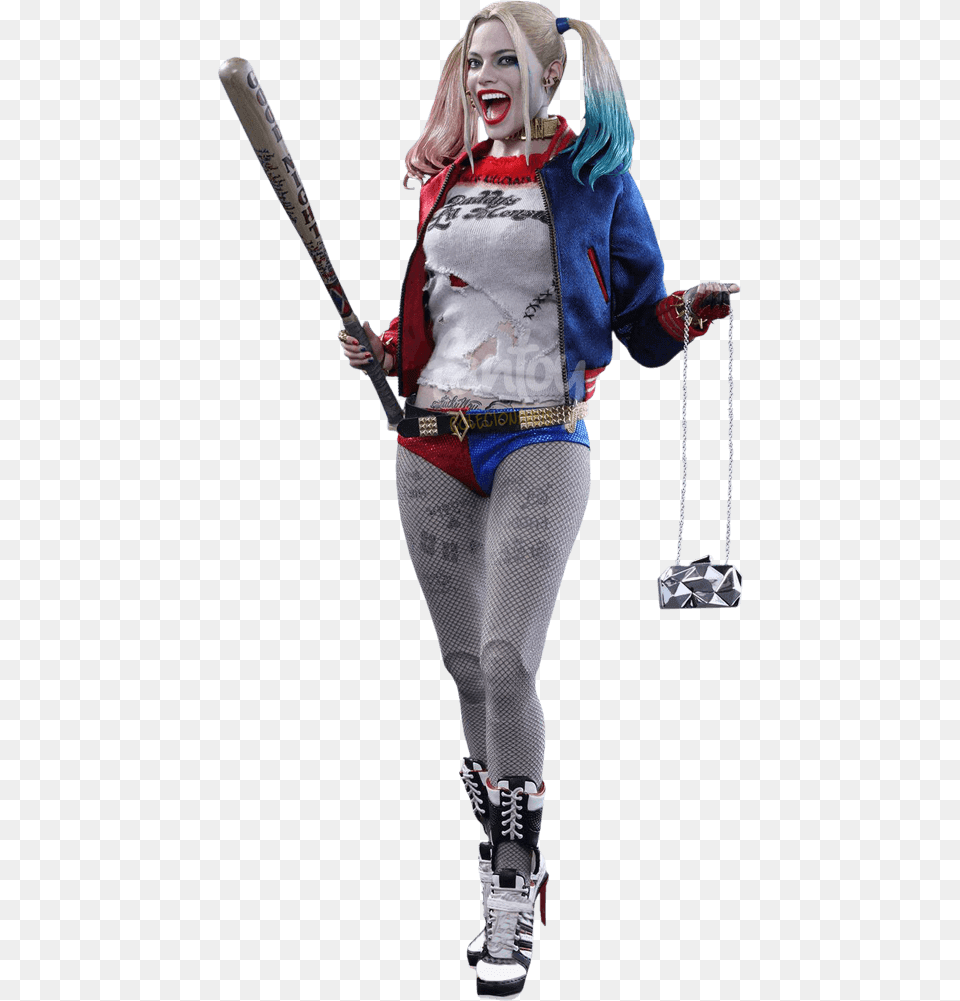 Harley Quinn Suicide Squad Hot Toys New Suicide Harley Quinn Margot Robbie, Clothing, Costume, Person, People Free Transparent Png