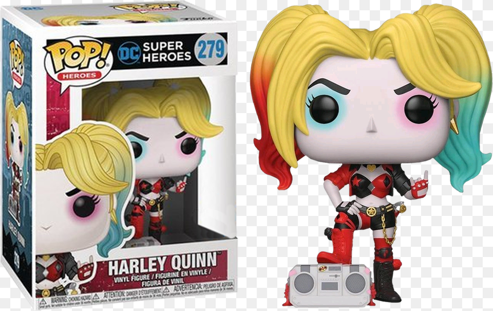 Harley Quinn With Boombox Rebirth Pop Vinyl Figure, Baby, Face, Head, Person Free Transparent Png