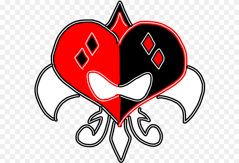 Harleyquinn Harley Quinn Classic Neon Light Red Black, Heart, Symbol, Logo, Dynamite Png
