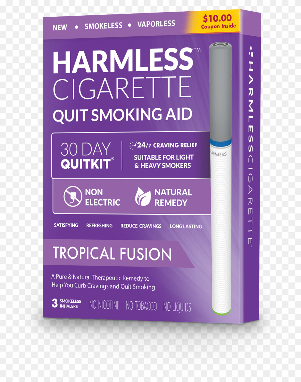 Harmless Cigarette Quit Smoking Aid Tropical Fusion, Advertisement, Poster, Baton, Stick Free Transparent Png