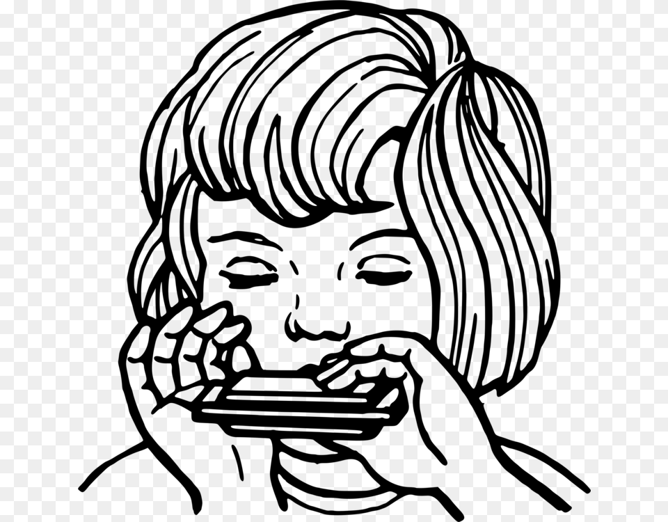Harmonica Computer Icons Drawing Music Black And White, Gray Free Png Download