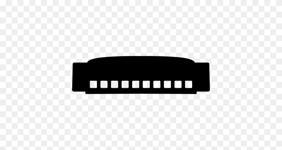 Harmonica Musical Instrument Silhouette, Gray Png Image