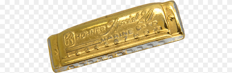 Harmonica Pin Gold Antique, Musical Instrument, Gun, Weapon Free Png Download