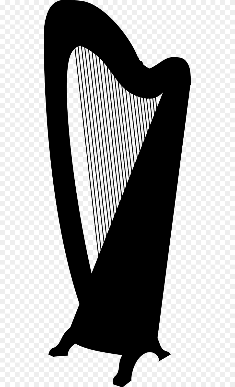 Harp, Gray Free Transparent Png