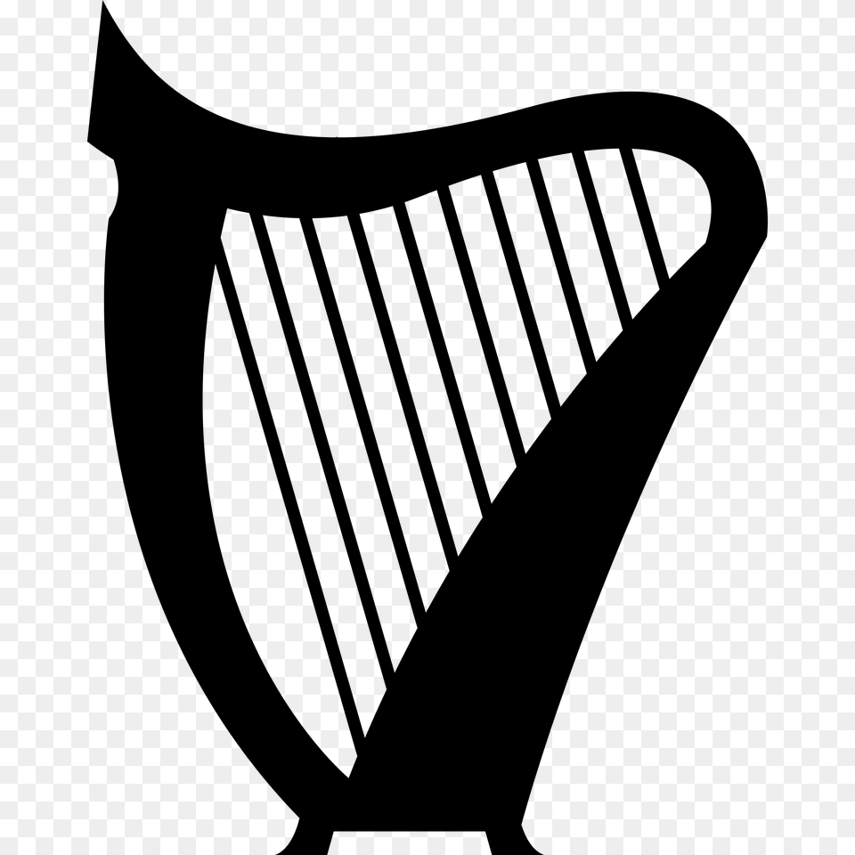 Harp, Gray Free Png