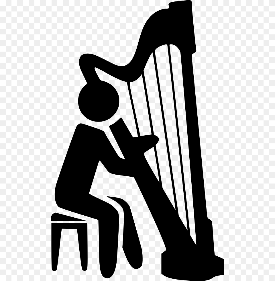 Harp, Musical Instrument, Person Png