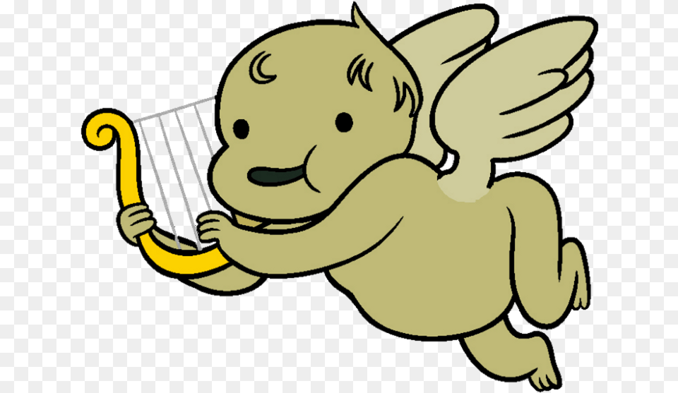 Harp Clipart Yellow Cherub With A Harp, Baby, Person, Face, Head Free Transparent Png