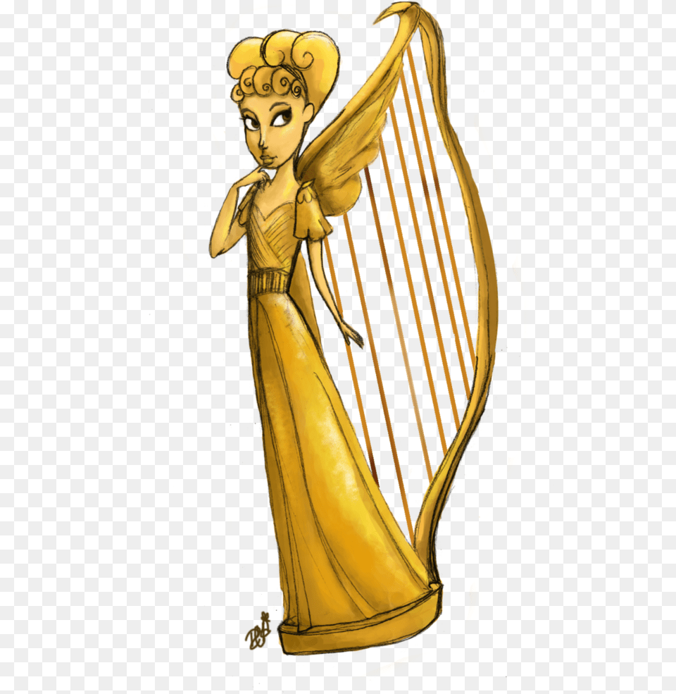 Harp Clipart Yellow Singing Harp Jack And The Beanstalk, Adult, Wedding, Person, Woman Free Png Download
