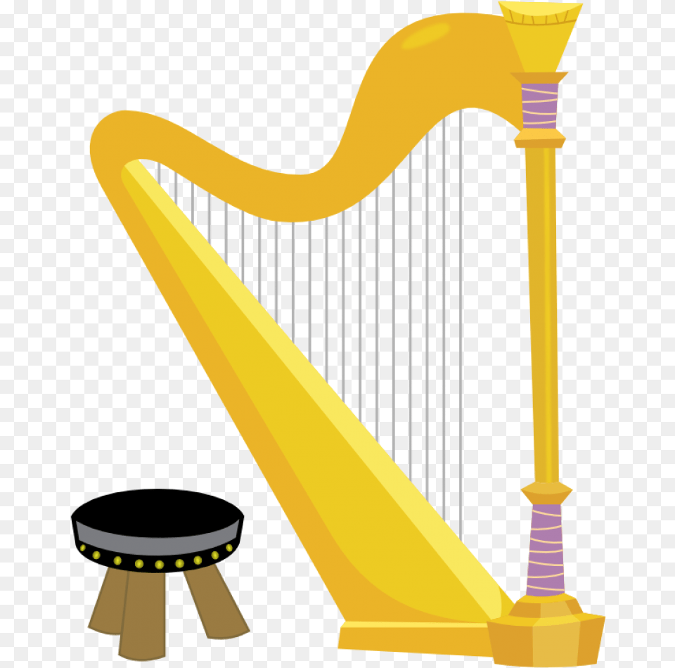 Harp Clipart Cartoon Harp, Musical Instrument Png Image