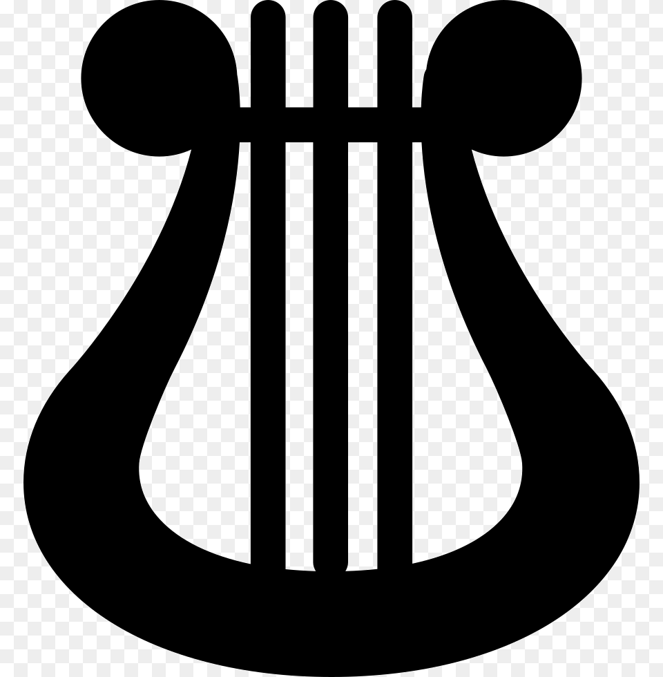 Harp Outline Icon Free Download, Musical Instrument, Lyre, Ammunition, Grenade Png