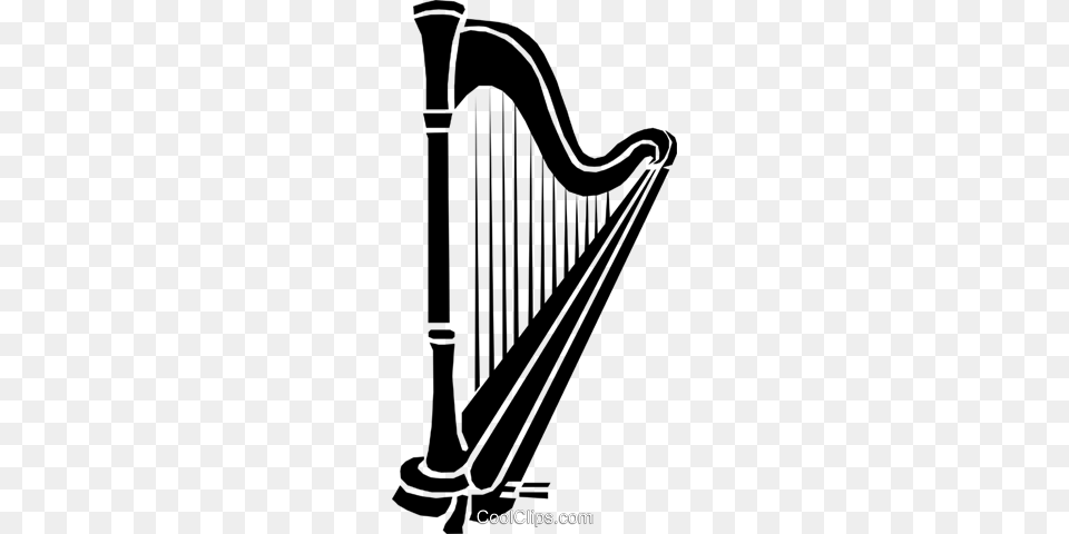 Harp Royalty Vector Clip Art Illustration, Musical Instrument, Bow, Weapon Free Png Download