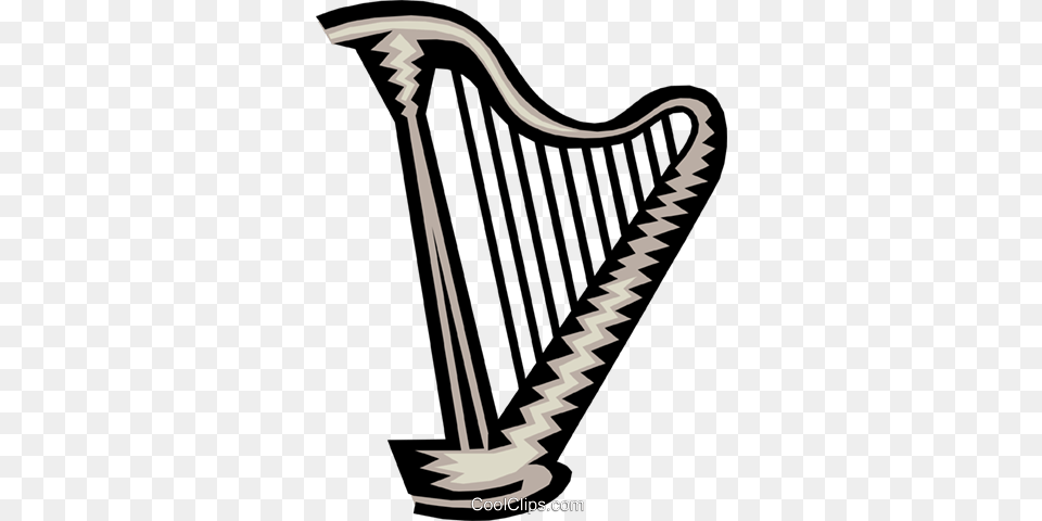 Harp Royalty Vector Clip Art Illustration, Musical Instrument Free Png