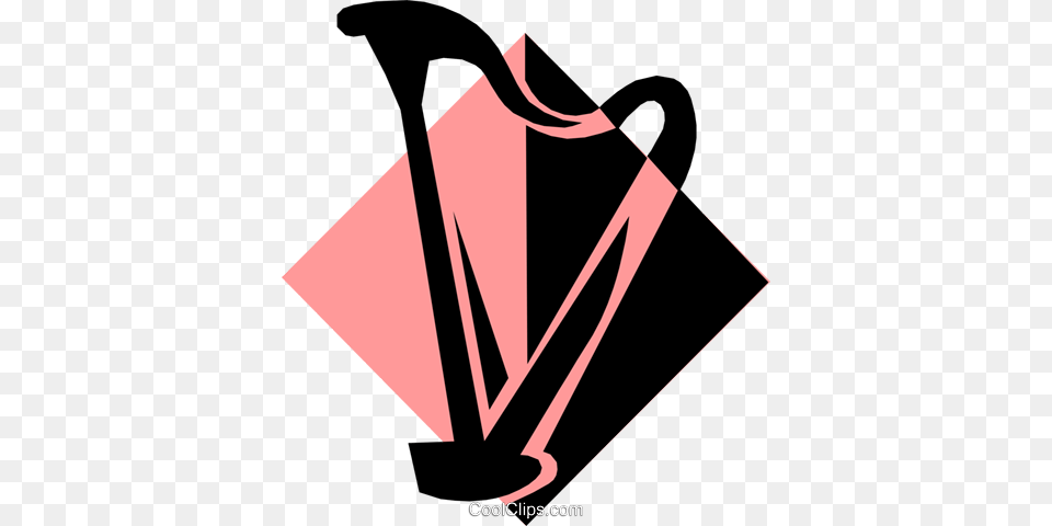 Harp Symbol Royalty Free Vector Clip Art Illustration, Bow, Weapon, Bag Png Image