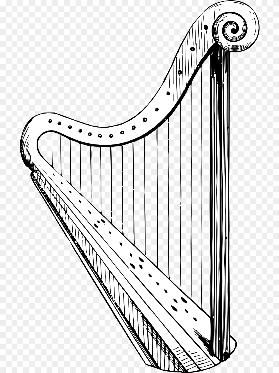 Harp Vintage Music Vector Graphic On Pixabay Arpa Vintage, Musical Instrument Free Png Download