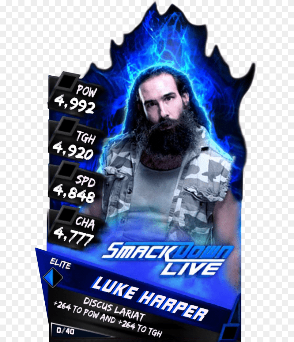 Harper Wwe Supercard Season Debut Wwe Supercard Roster Wwe Supercard Bray Wyatt Elite, Advertisement, Poster, Beard, Face Free Png