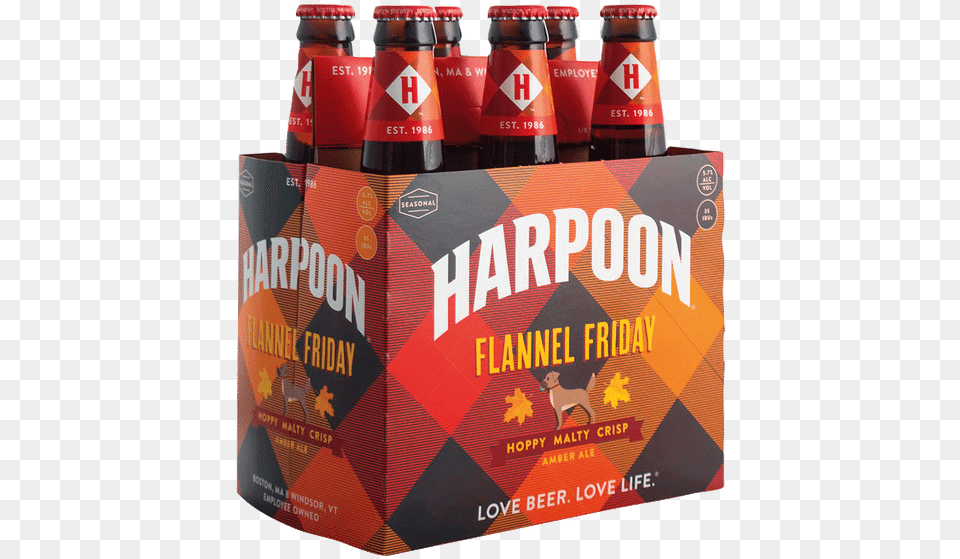 Harpoon Flannel Friday, Alcohol, Beer, Beverage, Bottle Free Png Download