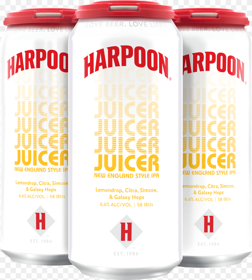 Harpoon Juicer 4 16oz Can 4 Pack Pdf Harpoon Juicer, Tin, Alcohol, Beer, Beverage Free Png