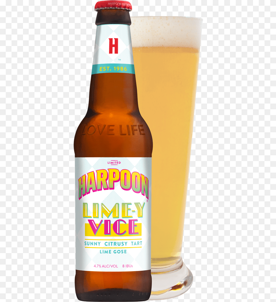 Harpoon Seasonal Gose, Alcohol, Beer, Beer Bottle, Beverage Png Image