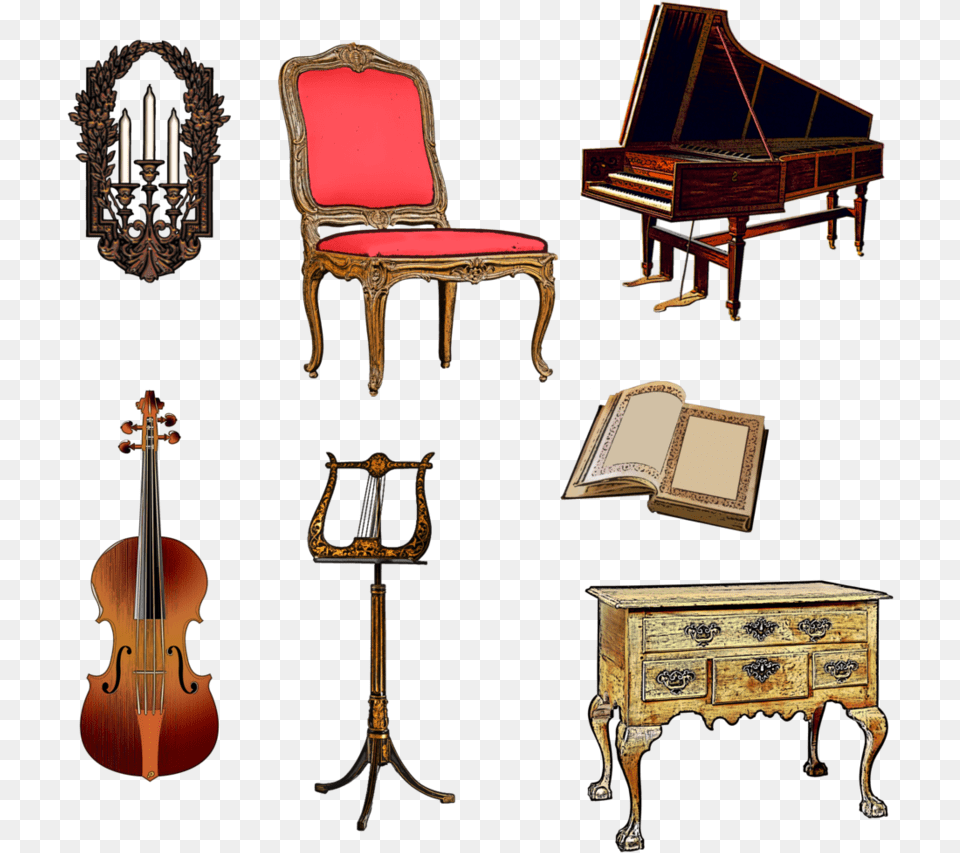 Harpsichord Violin Music Stand Furniture Chair Music Stand, Keyboard, Musical Instrument, Piano, Grand Piano Png Image