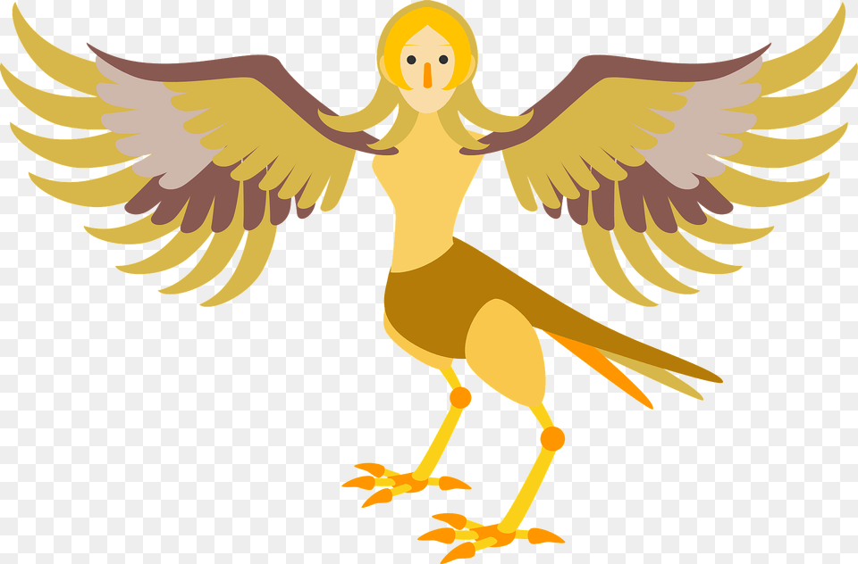 Harpy Mythical Creature Man And Bird Clipart, Animal, Dinosaur, Reptile, Waterfowl Png