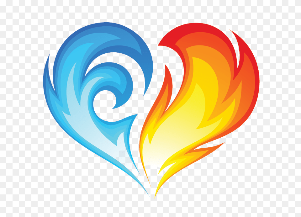 Harris County Hospital District Foundation Fire And Ice Heart, Art, Graphics, Floral Design, Pattern Free Png Download