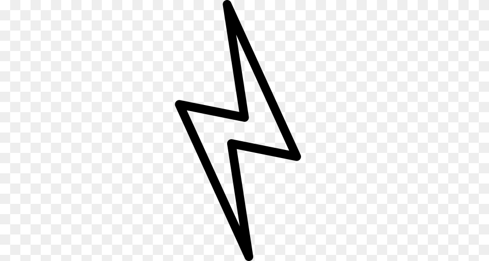 Harry Harrys Lightning Outline Potter Scar Icon, Gray Free Png
