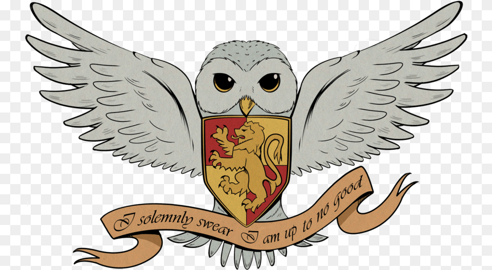 Harry Potter And The Deathly Hallows Hedwig Drawing Cartoon Harry Potter Hedwig, Emblem, Symbol, Animal, Bird Png Image