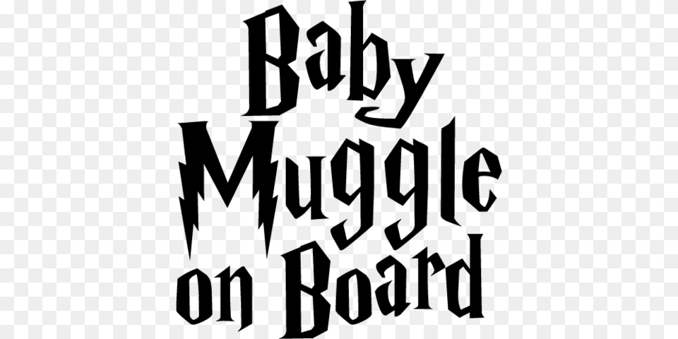 Harry Potter Baby Muggle On Board, Gray Png