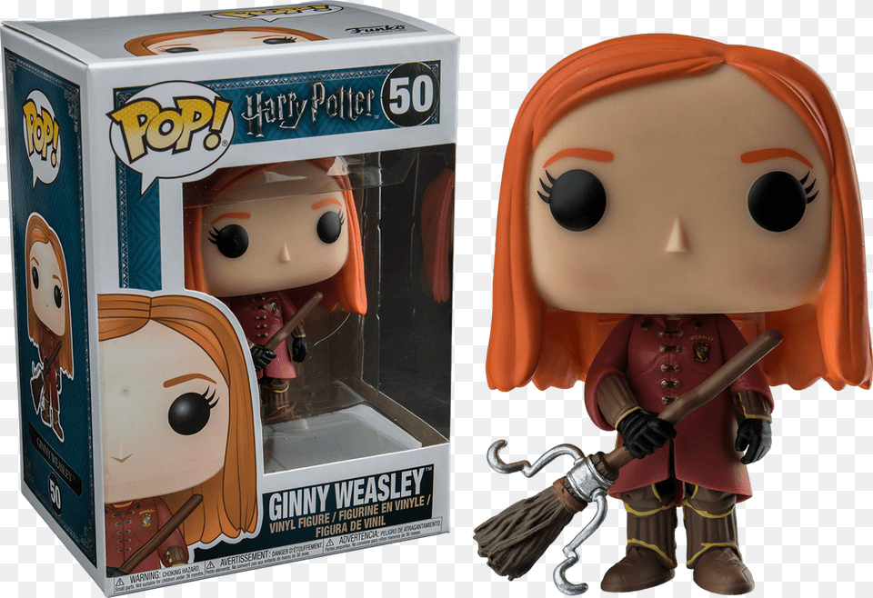 Harry Potter Broom Harry Potter Pop Figures Ginny, Doll, Toy, Face, Head Png